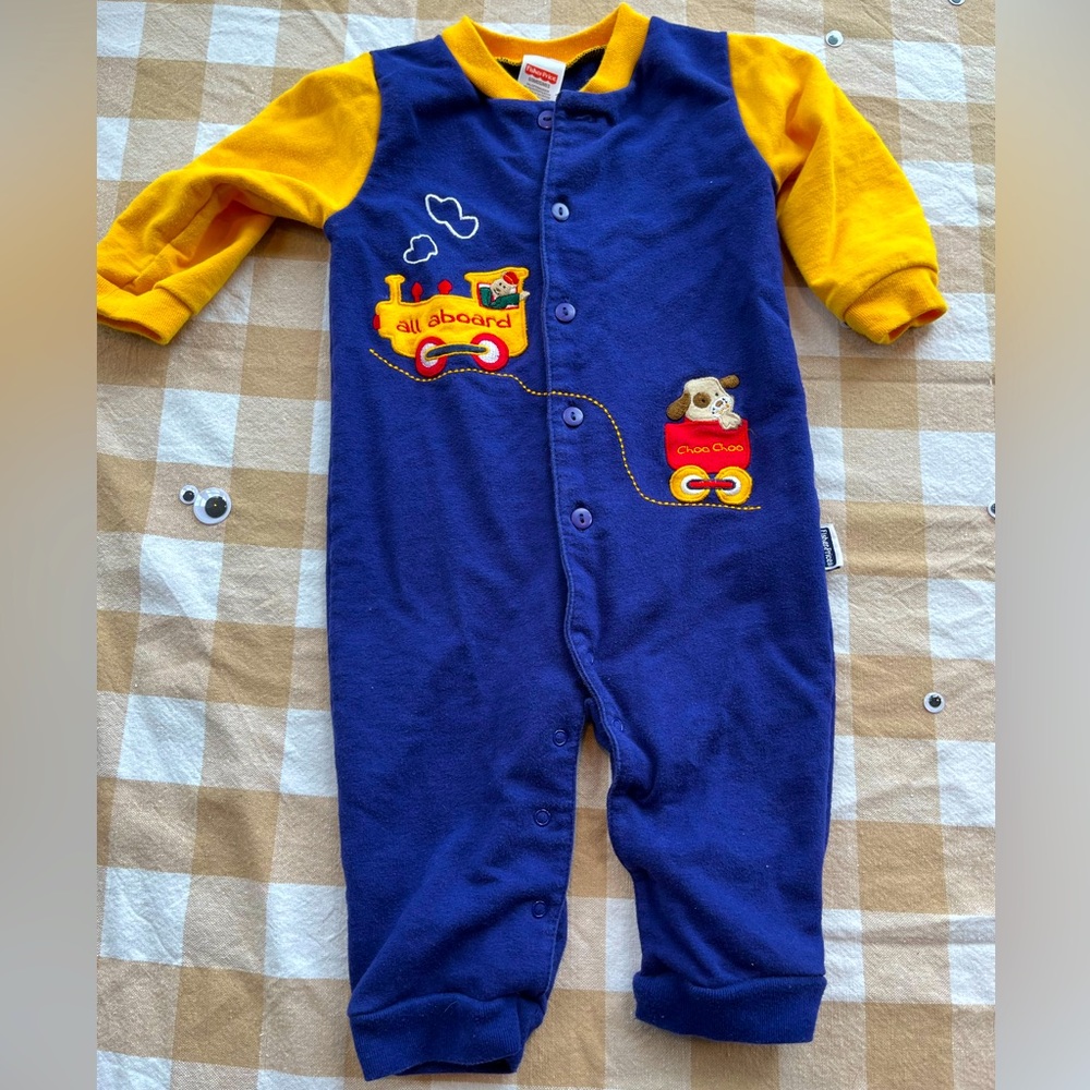 Vintage fisher price train outfit 6-9m